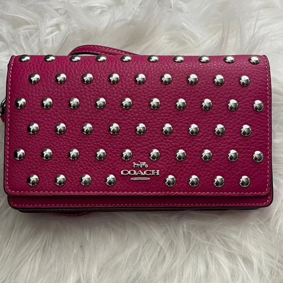 Coach CM851 Anna Foldover Crossbody with Rivets - Picture 2 of 7